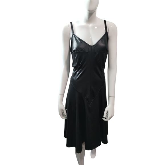 Bloomchic Women's size 22/24 Faux Leather Whimsigoth Babydoll Milkmaid Dress - Picture 1 of 13